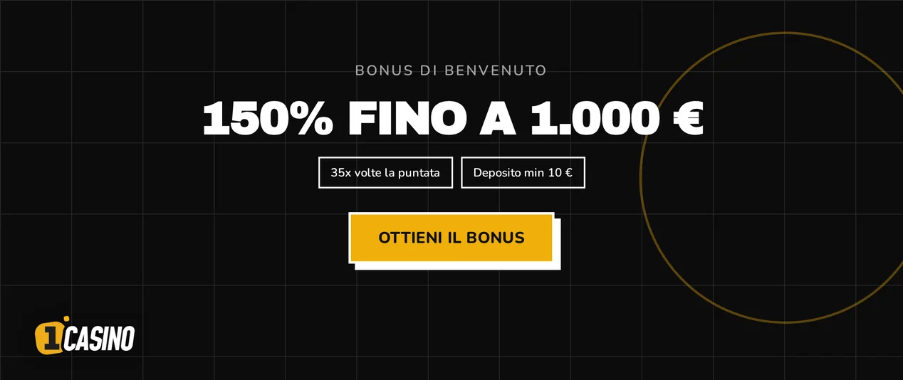 Bonus benvenuto 150% approfitta.