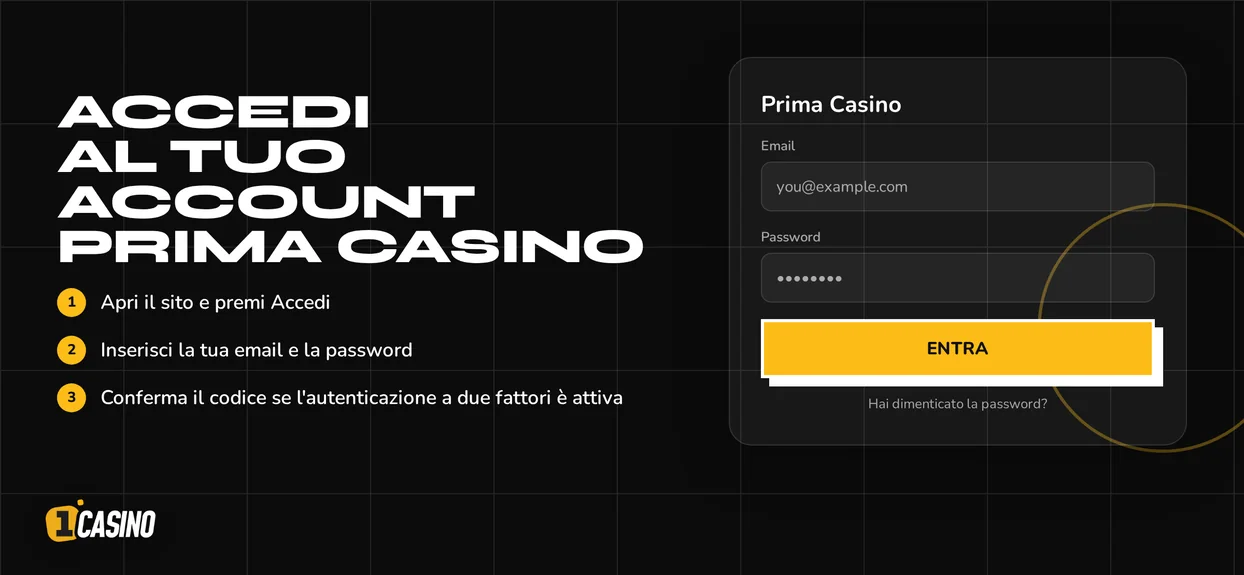 Avvia sessione accesso form