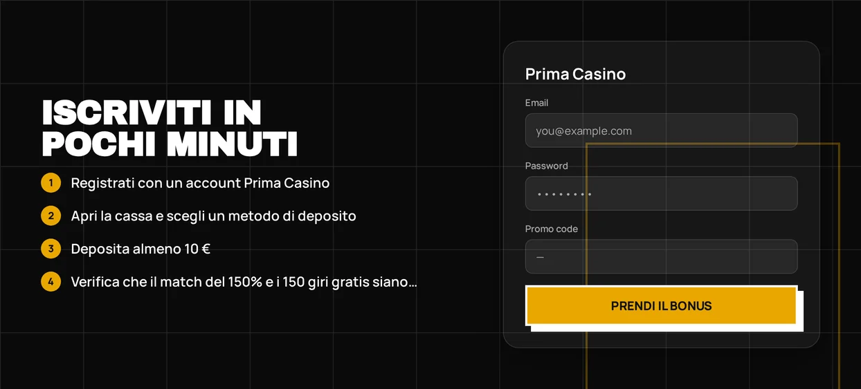 Unisciti bonus benvenuto esclusivo.
